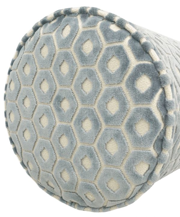 THE BOLSTER :: PALOMA CUT VELVET    CERULEAN BLUE on Sale - Image 2