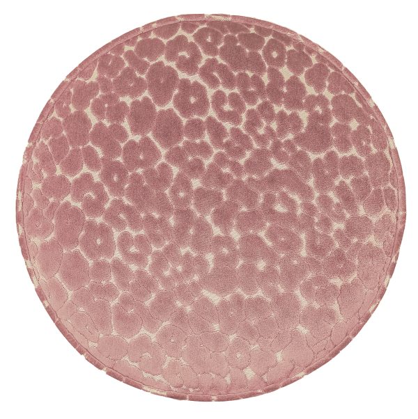 THE TIGHT ROUND OTTOMAN :: LEOPARD CUT VELVET    PINK PEONY Discount - Image 4