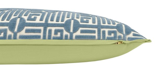 THE XL LUMBAR :: LABYRINTH VELVET    BLUE | THIBAUT on Sale - Image 4