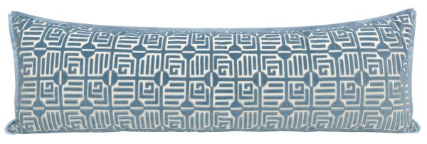THE XL LUMBAR :: LABYRINTH VELVET    BLUE | THIBAUT on Sale - Image 5