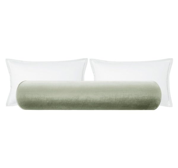 THE BOLSTER :: FAUX SILK VELVET    PISTACHIO Fashion