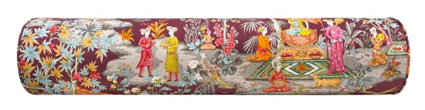 THE BOLSTER :: LODI GARDEN PRINT    PLUM | BRUNSCHWIG & FILS For Cheap - Image 4