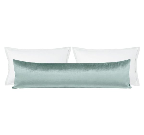 THE XL LUMBAR :: FAUX SILK VELVET    TURKISH BLUE Discount