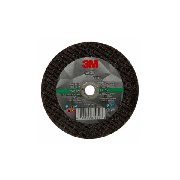 3M - 87461 - Silver Cut-Off Wheel - T1 - 60+ Grit - 4  x 0.035  x 3 8  Cheap