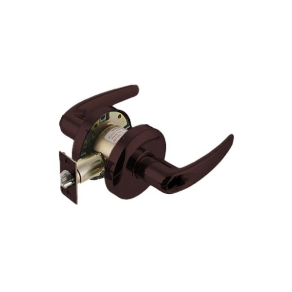 Cal-Royal - CAT00 - Commercial Lever Set Cylindrical Lock Turn Push Button with Schlage C Keyway and 2-3 4  Backset - Grade 1 - US10B - Dark Oxidized Satin Bronze Oil Rubbed (613) Discount