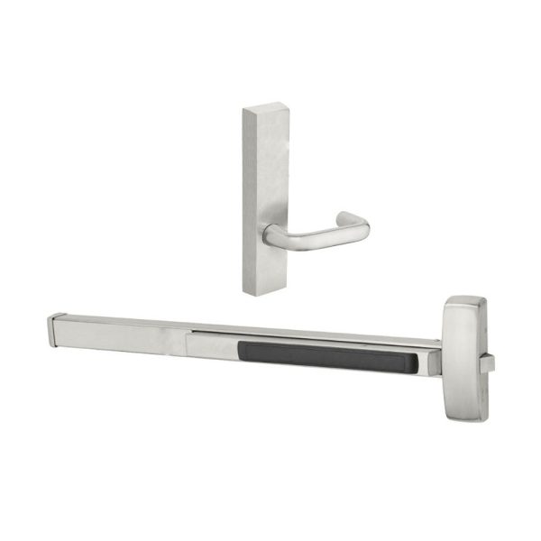 Sargent - 8873F - Rim Exit Devices with Electrified Trim - Wide Stile Pushpad - 24V - Fail Safe - Electrified Escutcheon Trim - 36  - Grade 1 - US32D (Satin Stainless Steel) Online now