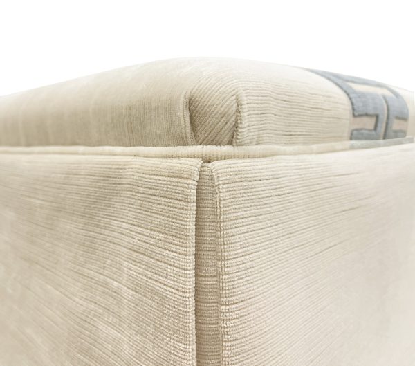 THE SKIRTED OTTOMAN :: STRIE VELVET    CASHMERE + GREEK TRIM    DELFT Fashion - Image 5