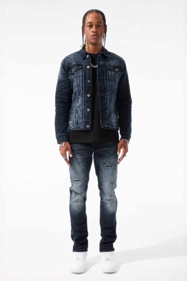 Meadowlands Denim Trucker Jacket (Azure) For Cheap - Image 2