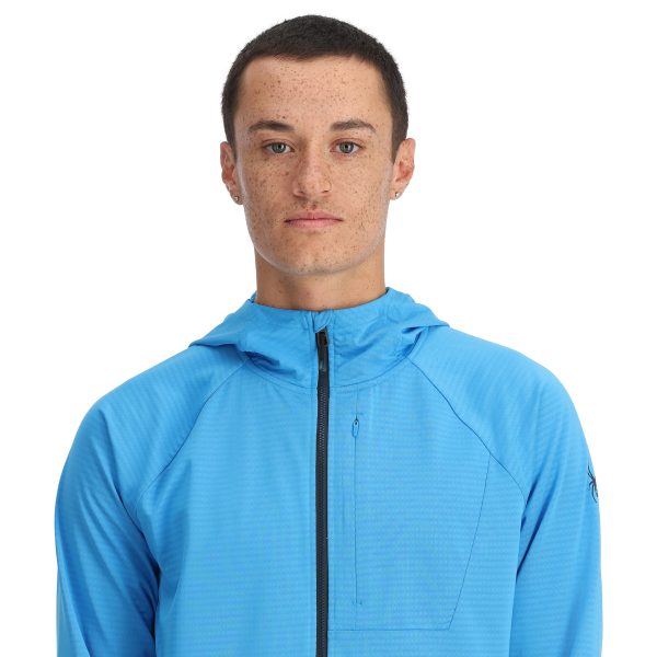 Mens Gridweb Hoodie - Aether Blue For Cheap - Image 3